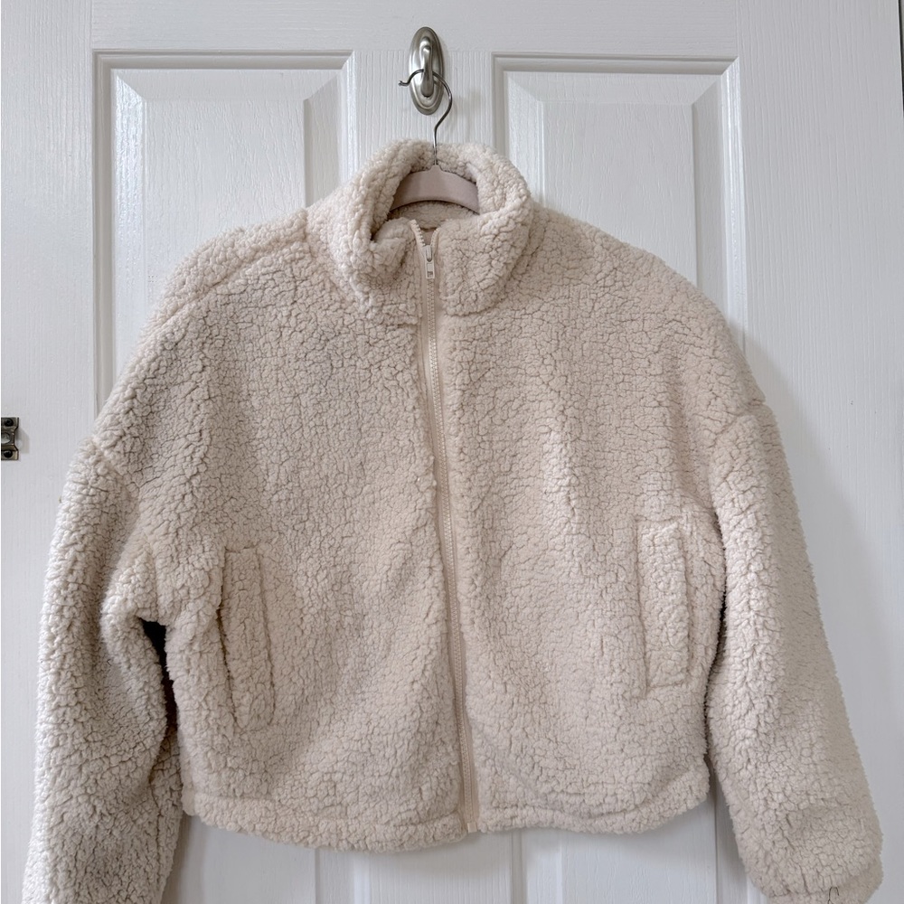 Women’s Teddy Bear , jacket size small in ivory